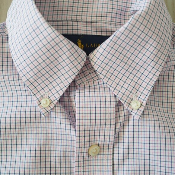 Ralph Lauren Blue Label Purple and Pink Checkered Dress Shirt 14 1/2 Neck 32/33 - Picture 9 of 16